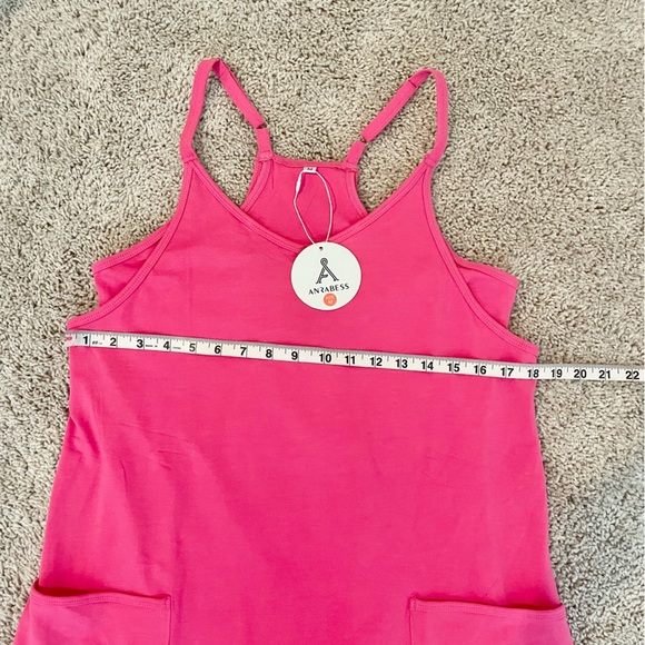 Anrabess Amazon Hot Pink Athletic Tank Dress NEW with tags - Picture 8 of 12